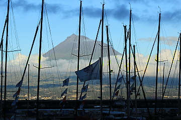 sopka Pico z ostrova Faial