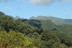 masiv Pico de Ruivo z vyhlídky Portela